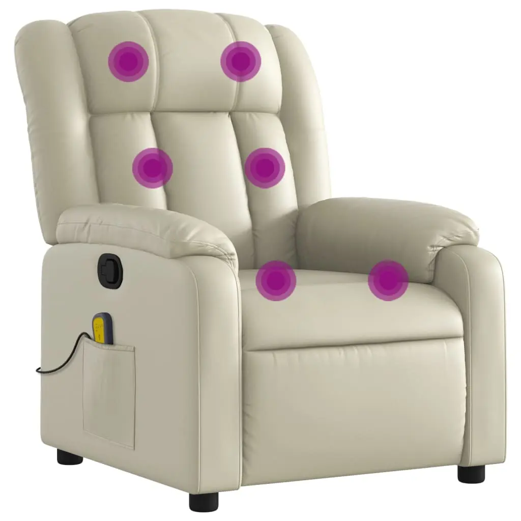 vidaXL Massage Recliner Chair Reclining Armchair for Elderly Faux Leather 3206241