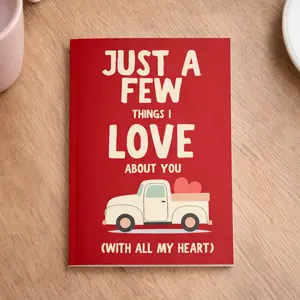 Just a Few Things I Love About You Fill in the Blank Gift Book Personalized Memory Book for Kids Friends Family Valentines Day Birthday Mothers Day Gift