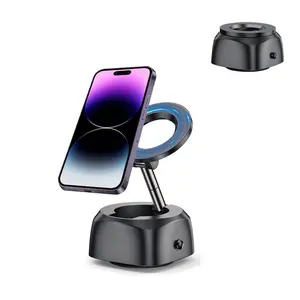 Upgraded Compact Vacuum Suction Magnetic Car Phone Mount, 360° Rotation, Adjustable Angle, Strong Hold, Portable for Outdorr