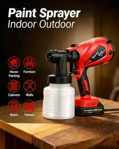 Electric HVLP High Pressure Spray Gun 3 Modes 800ml Paint Sprayer For Furniture Wall Fence Door Home Decoration