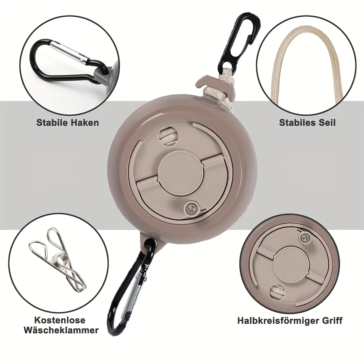 1Set Camping Clothes Line [Clothes Line*1+Fixed Buckle*10+Clamp*20+Storage Bag*1] Suitable for Camping/Travel/Home Retractable Washing Line-Ultra-10.0meter Portable Sturdy Rope, Expandable Clothes Line, Travel Clothes Line, Camping Gadgets in 2025
