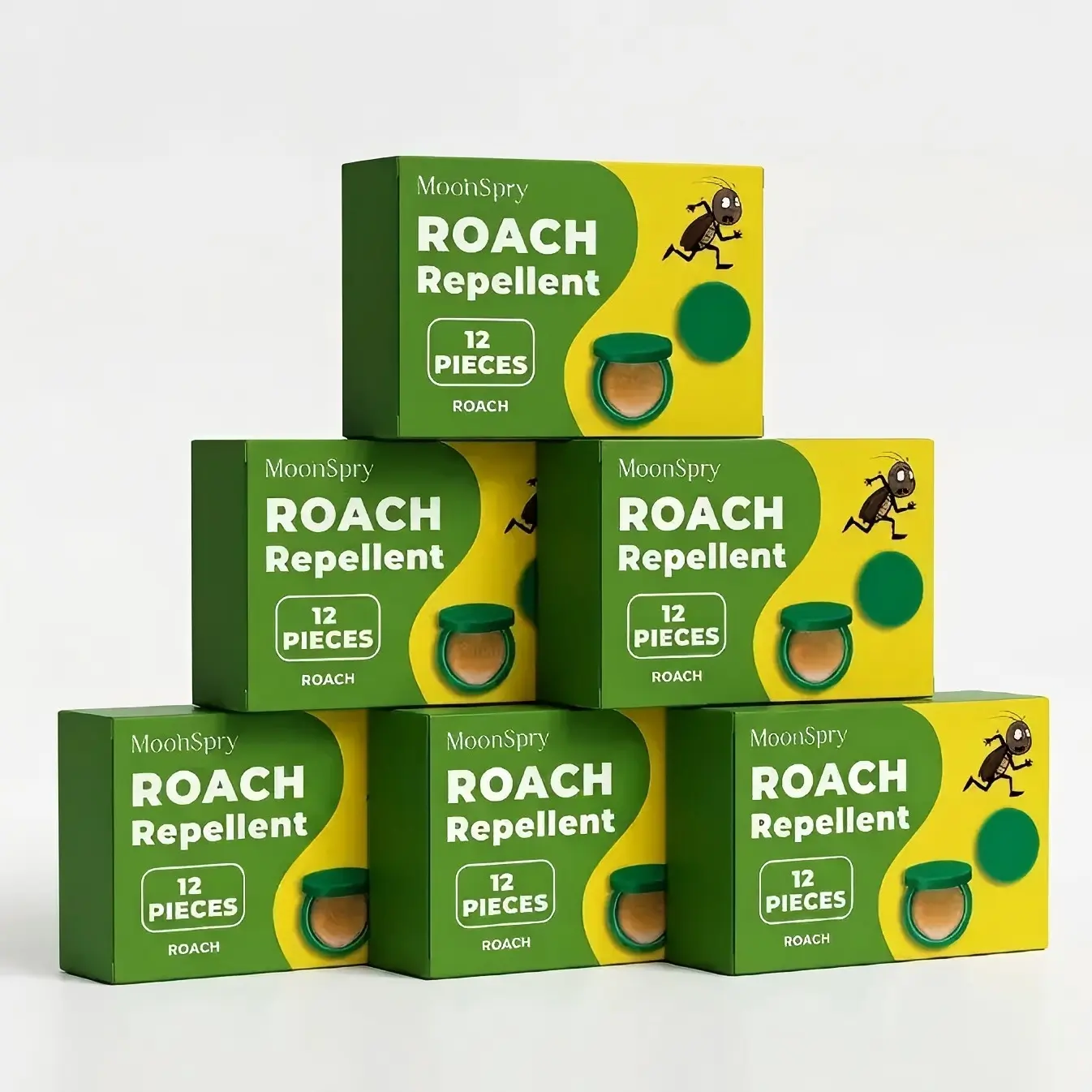 12PCS Natural Cockroach Repellent Tablets, Long Lasting Roach Repellent for Home, Indoor Pest Control for Kitchen, Bathroom, Cabinets, Garage & Storage Areas