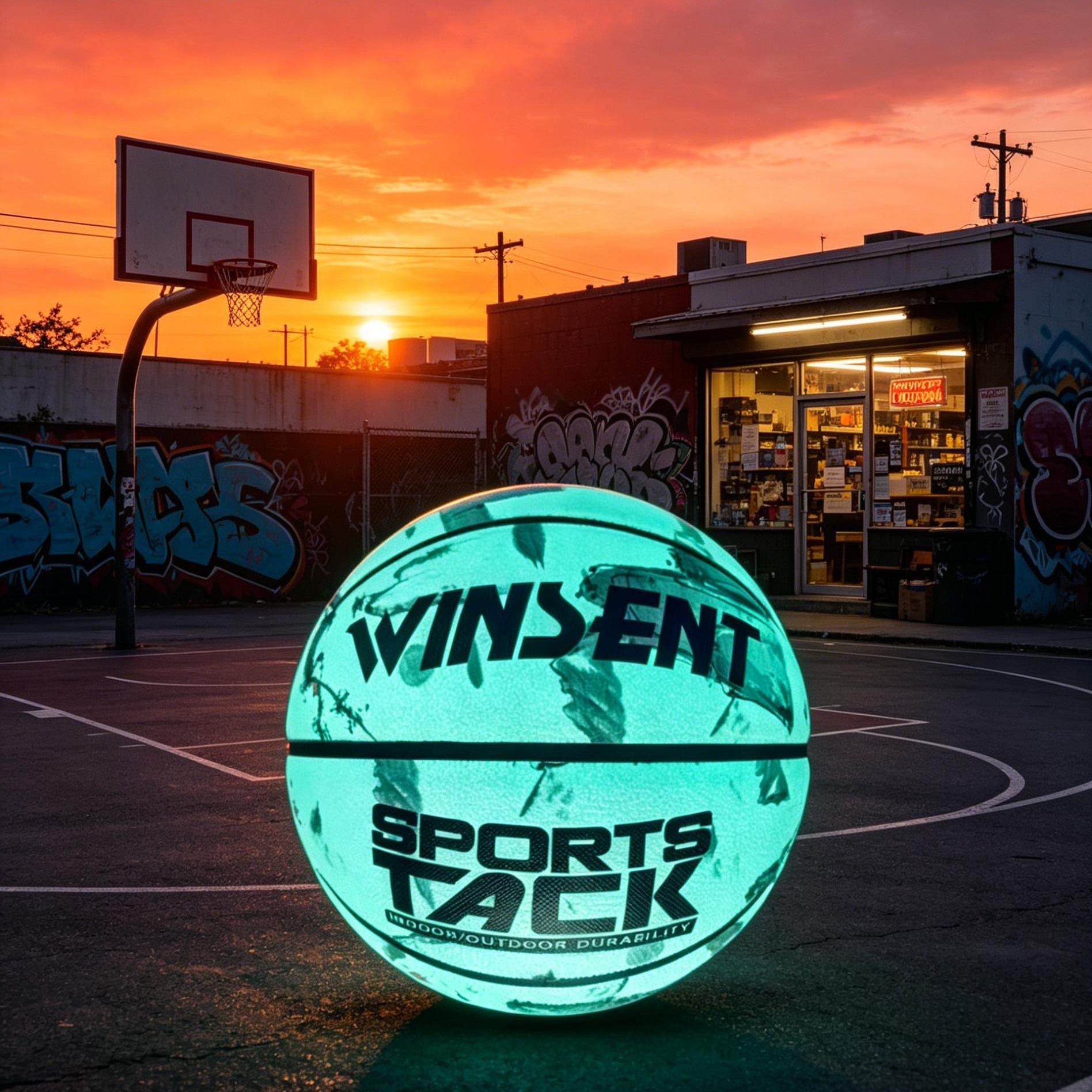 Night Game Glowing Basketball Perfect for Outdoor Play