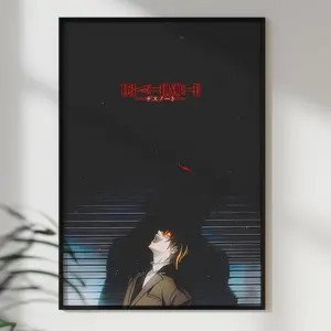 Death Note Inspired Poster, Minimalist Anime Wall Art