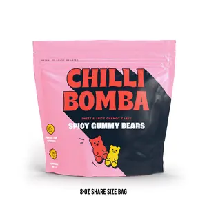 Chilli Bomba Sweet & Spicy Chili Chamoy Candy Spicy Gummy Bears - 8oz Share Size Bag