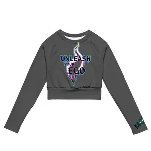 Recycled long-sleeve crop top