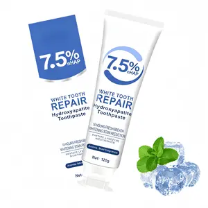 2pcsNano Hydroxyapatite Toothpaste 7.5% Natural Mint Enamel Repair Fluoride-Free for Sensitive Teeth Daily Oral Care