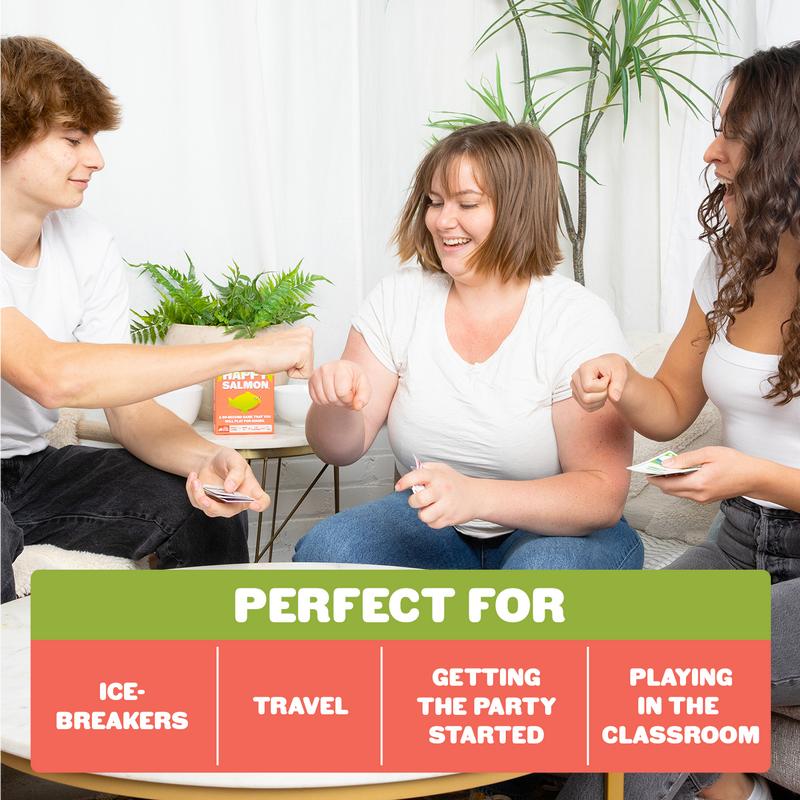 Happy Salmon Grab & Game Edition by Exploding Kittens - Fast-paced card game under two minutes!