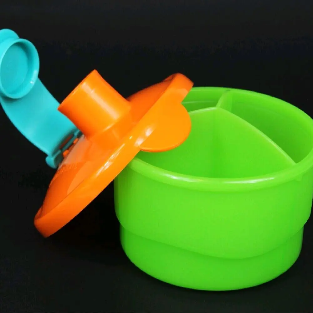 TupperKids Dispenser - Three Compartment Dispensing Container for Snacks