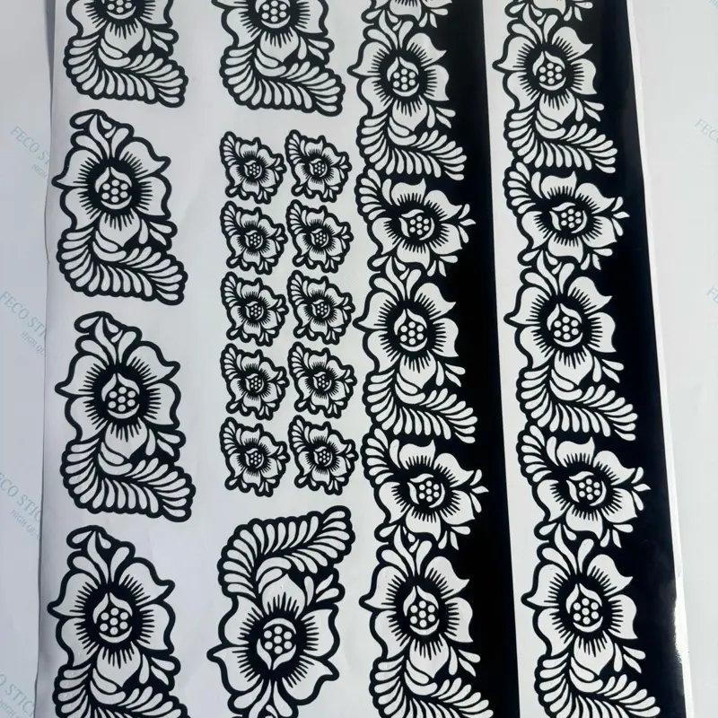 Henna Stencils DS1 Complete Set - Unscented Paper Stickers with Sparkly Glitter, Unique Hand Patterns, Sparkle Effect, Suitable for All Skin Types, Parties & Festivals, Temporary Tattoo, Single Item