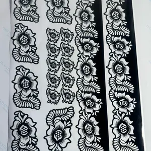 Henna Stencils Complete Set DS1 for Temporary Tattoos Unique Patterns Sparkly Glitter Designs Suitable for Various Occasions