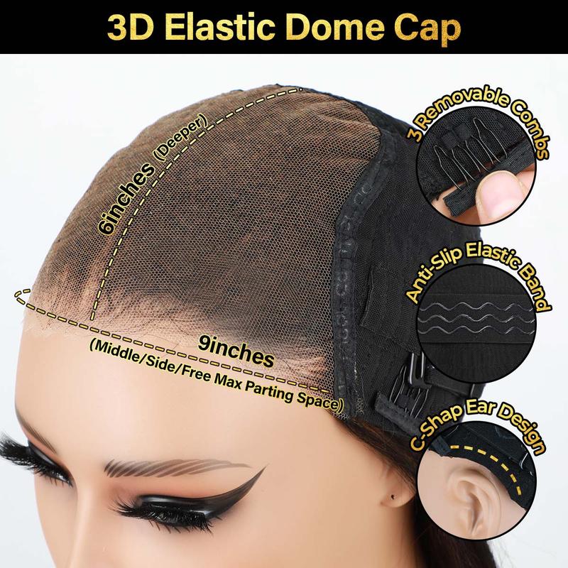 OQ HAIR #4 Chocolate Brown Face-Framing Layered Cut M Cap 9x6 Lace Frontal Wigs Body Wave Wear Go Glueless Wig Human Hair Plucked With Natural Hairline #Summervibes