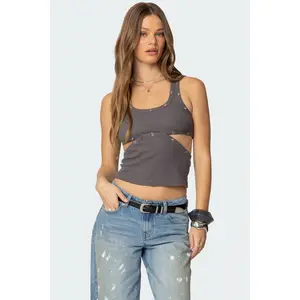 Imogen Cut Out Ribbed Tank Top