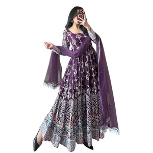 An Anarkali suit is a timeless traditional outfit known for its long, flowy flare and elegant silhouette. It is perfect for weddings, parties, and festive occasions. With beautiful embroidery and rich fabric, it gives a royal, graceful, and sophisticated