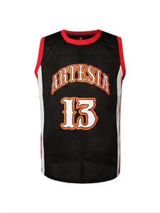 Men's Letter & Number Patched Basketball Jersey, Breathable Quick Drying Basketball Vest, Basketball & Football Jersey for Men, Sport Jersey, Sports Top