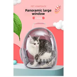 Langkes Premium Transparent Cat Backpack Carrier Bubble Pet Backpack for Small Medium Cats Dogs Foldable Ventilated Space Capsule Large Capacity Pet Carrier