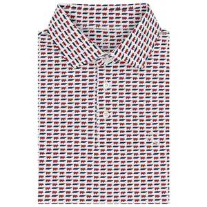 The Tennessee BBQ Men Performance Polo Breathable Mesh Fabric Classic Loose Fit Pullover Short Sleeve Stylish Menswear Golf Soccer Casual Summer Top S-5XL