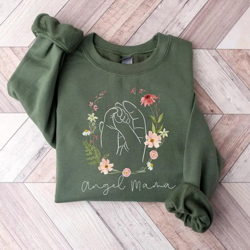 Angel Mom Shirt - Memorial Gift, Pregnancy Loss Hoodie, Healing from Infant Loss
