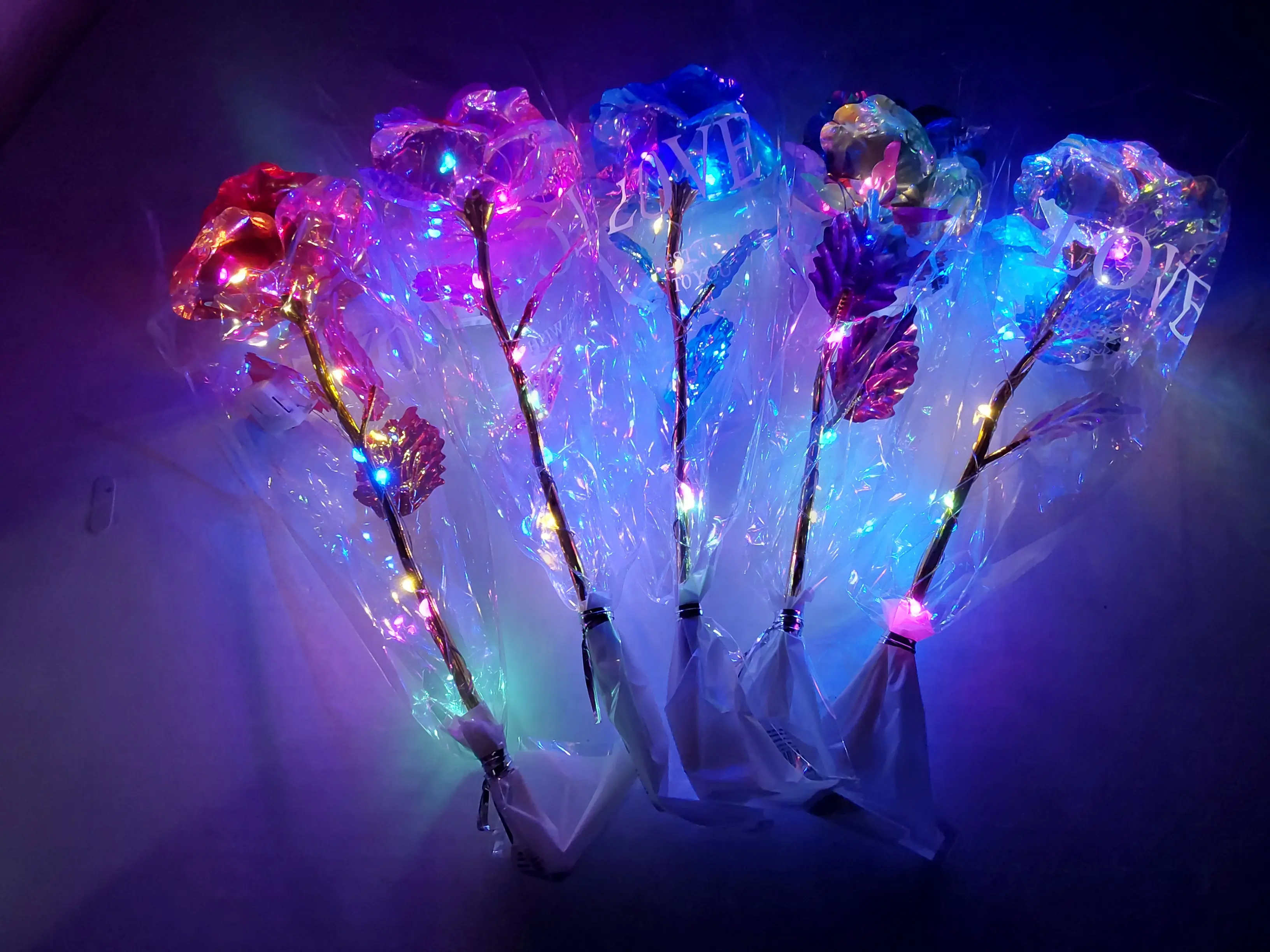 Decorative Single plastic Galaxy Rose - Elegant Design artificial plastic flower