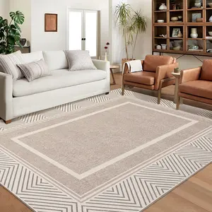 Washable Area Rug Border Bedroom Carpet Modern Kitchen Carpet Non-slip Stain Resistant Entry Floor Mat Rug Foldable Rug for Bathroom Bedroom