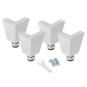 UltraHD® 6" H Steel Leveling Feet with Rubber Base, Granite