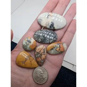 Maligano Jasper Cabochons - 6pcs A+ - 250cts(50g) - Whole Lot