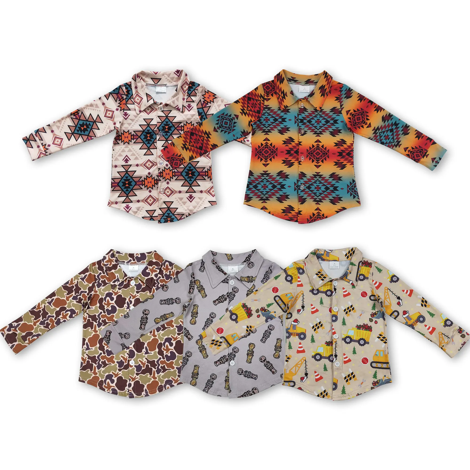 Kids Boy Winter Shirt Buttons Winter Top Toddler Boy Cothing Western Clothes
