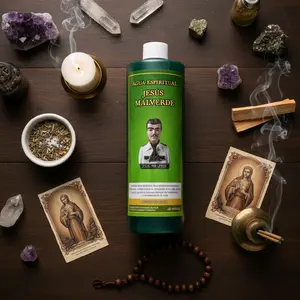Spiritual Water Jesus Malverde Eco-Friendly Protection Luck & Prosperity for Devotional Rituals and Daily Cleansing