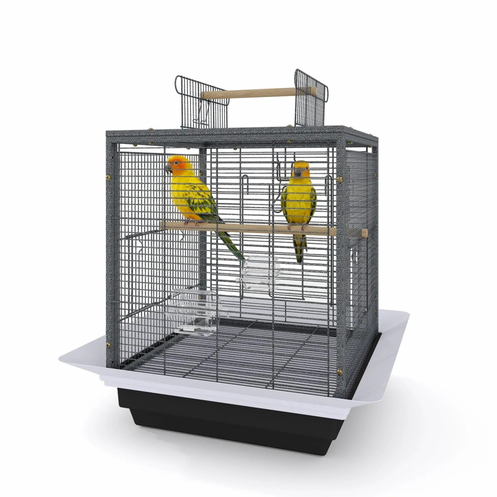 Garvee 60cm Small Bird Cage with Stand - Medium Bird Carrier Suitable for Parakeets, Canaries, Lovebirds, Small Quaker, Cockatiels, Budgie, Green Cheek, and Conure
