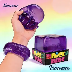 Berg Purple XL Giant Cube Solid Squish Jelly Ice Block - HUGE