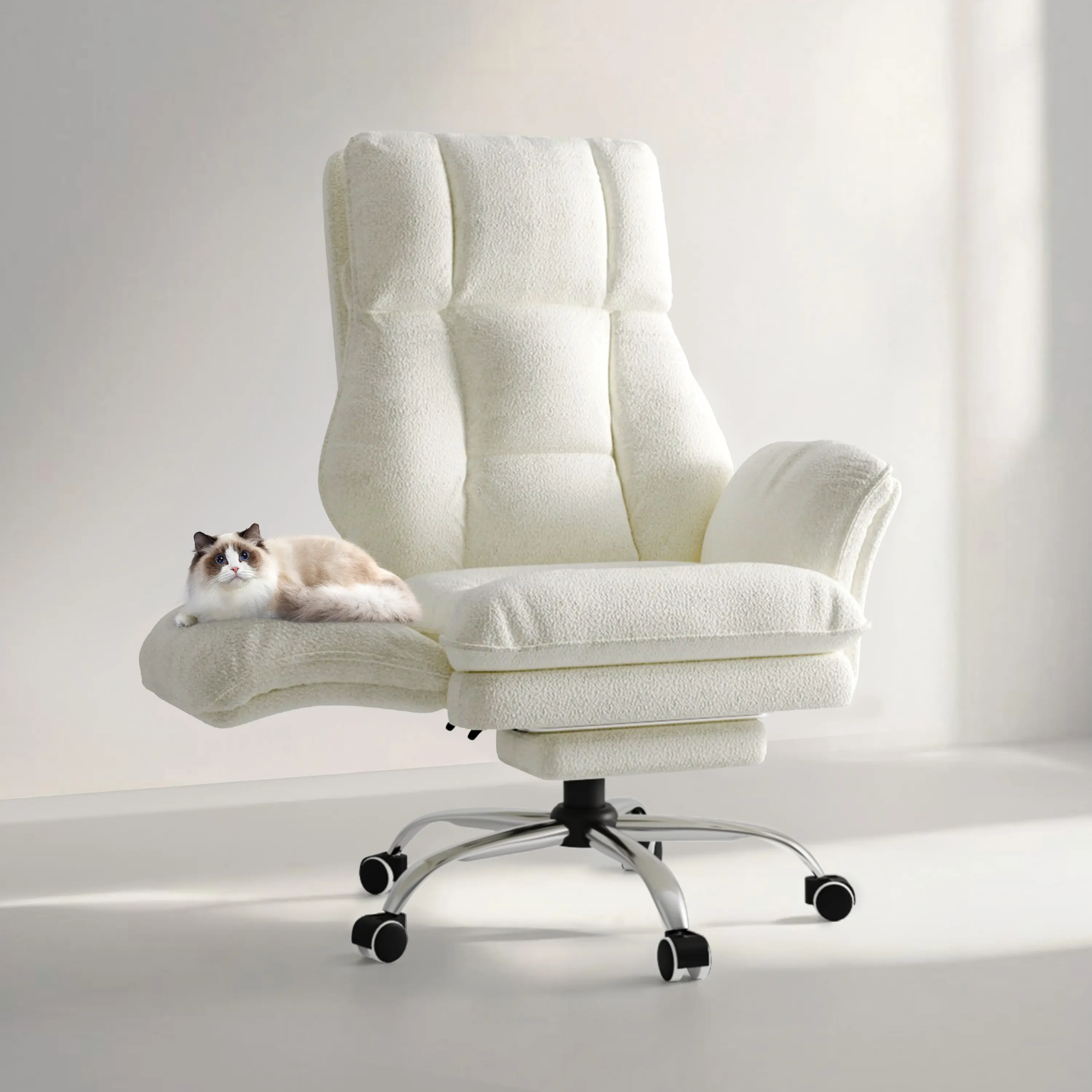 white - Plush Teddy Velvet