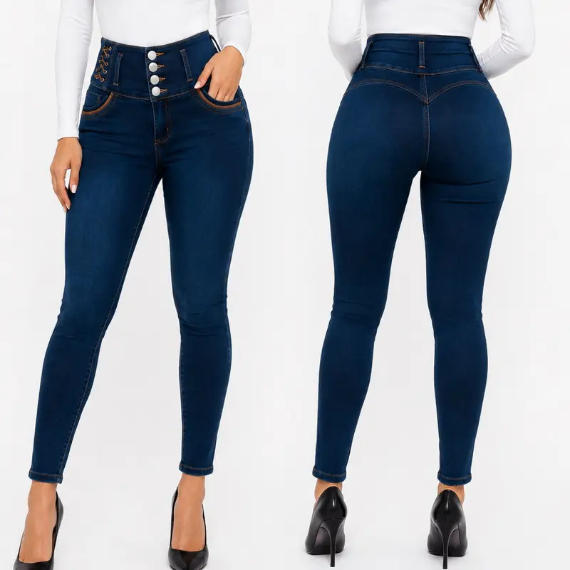Women’s Colombian Butt Lift Jeans – High Waist Levanta Cola Skinny Stretch Denim