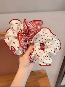 Vintage Plaid Bow Wave Dot Hair Tie, Secure and Non-Slip, Gentle on Hair, Perfect for Daily Use, Ideal for Gifts