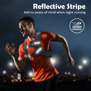 Reflective Weighted Vest with Ankle/Wrist Weights 6Lbs-30Lbs