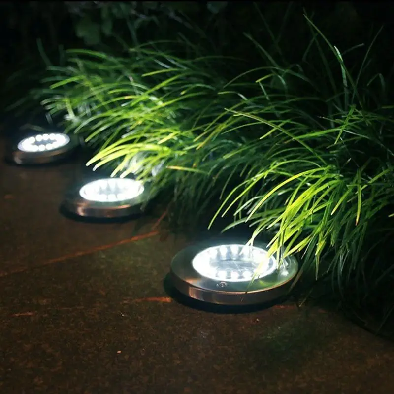 Solar Buried Light, 4pcs Solar LED Ground Insert Lawn Light, Outdoor Garden Decorative Lighting For Walkway