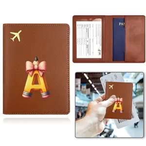 PU Minimalist Travel Passport Cover, Leather Ticket & Passport Holder, Personalized Fashion Card Holder Set, Large Capacity, Unisex, Ideal Gift