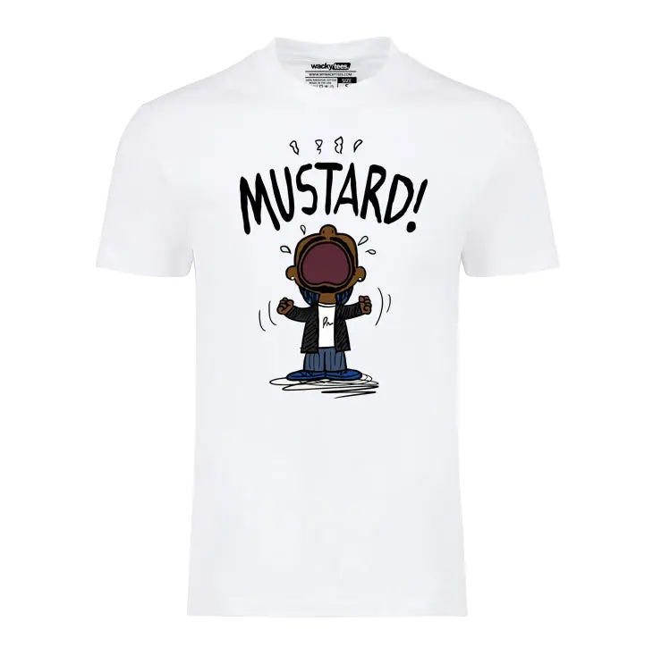 Mustard Kendrick Meme White Not Like Funny Graphic Tee Shirt