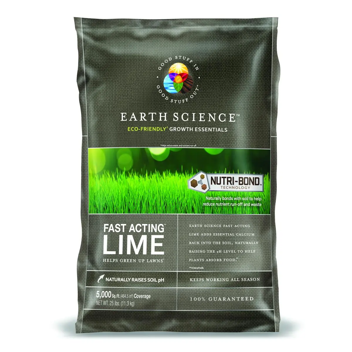 212 MAIN Fast-Acting Lime Fertilizer - Encapsulated Earth Science Formula, Raises pH, Covers 5kft², Supports Soil Balance
