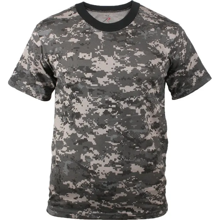 Subdued Urban Digital Camo - Tactical Short Sleeve T-Shirt, Poly/Cotton
