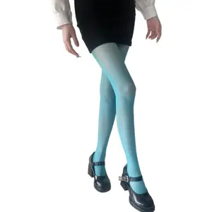 Funky Colorful Tights for Women Whimsy Twee Colored Stockings Teal Fun Tights Y2k Emo Whimsigoth Clothes