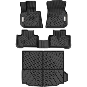 YITAMOTOR Floor Mats Fit for 2018-2024 BMW X3 (Only for car Without Spare tire), TPE All Weather Custom Fit Waterproof Anti-Slip Floor Liner for BMW X3 (Don't Fit X3 30e), Black Interior Automotive Vehicle Protector