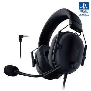 Razer BlackShark V2 X PlayStation Gaming Headset: 50mm Drivers - Cardioid Mic - Lightweight - Comfortable, Noise Isolating Earcups - for PS5, Xbox Series X, PC, Switch via 3.5 mm Audio Jack - Black
