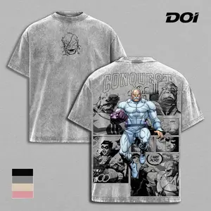 Conquest Invincible Villain Graphic Tee, Vintage Washed Superhero Shirt, Viltrumite Warrior Conquest Design, Comic Panel Collage Print, Unisex Streetwear Heavyweight Cotton Tee, Gift for Invincible Fans