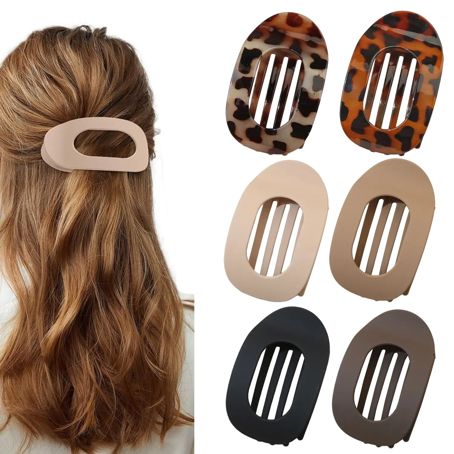 6 piece set H (oval duck clip)