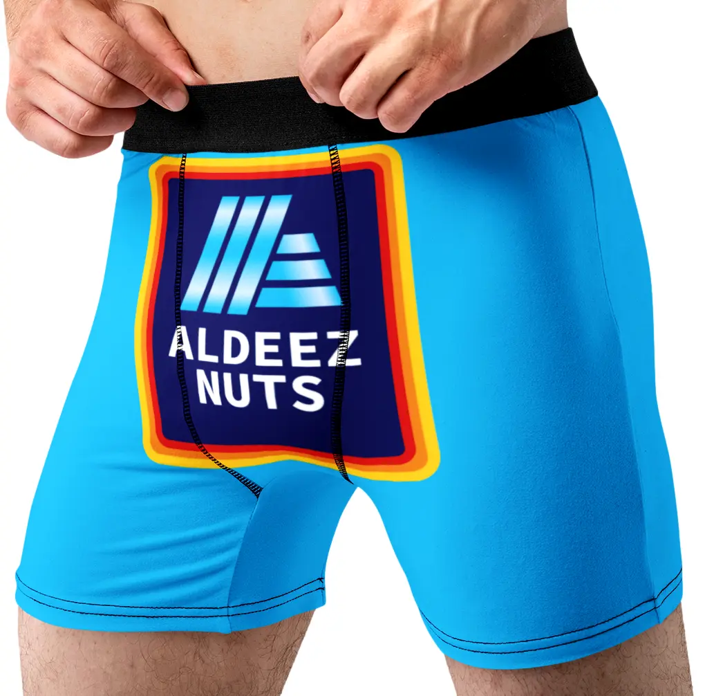 Random Stock Apparel Aldeez Nuts Funny Men's Boxer Briefs Novelty Underwear