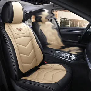 1pc Universal Car Seat Covers PU Leather Seat Covers Cushion Car Seat Protector Mat For Sedan SUV Car Accessories (Only 1 Front Seat Cover)