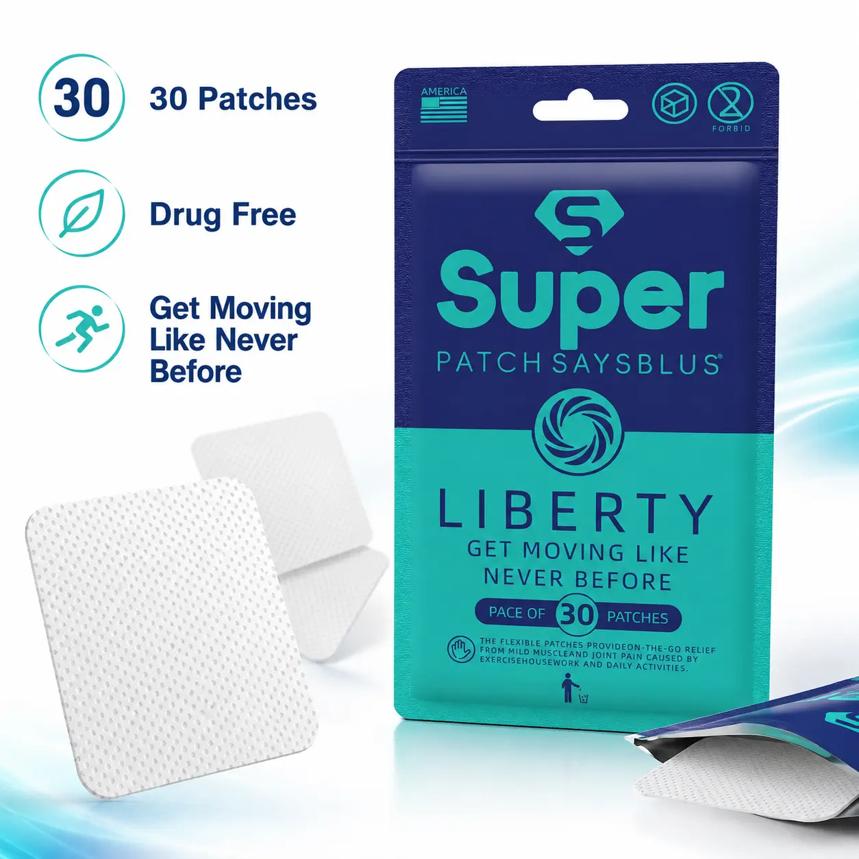 Liberty Super Patch – 30 Hypoallergenic Patches |