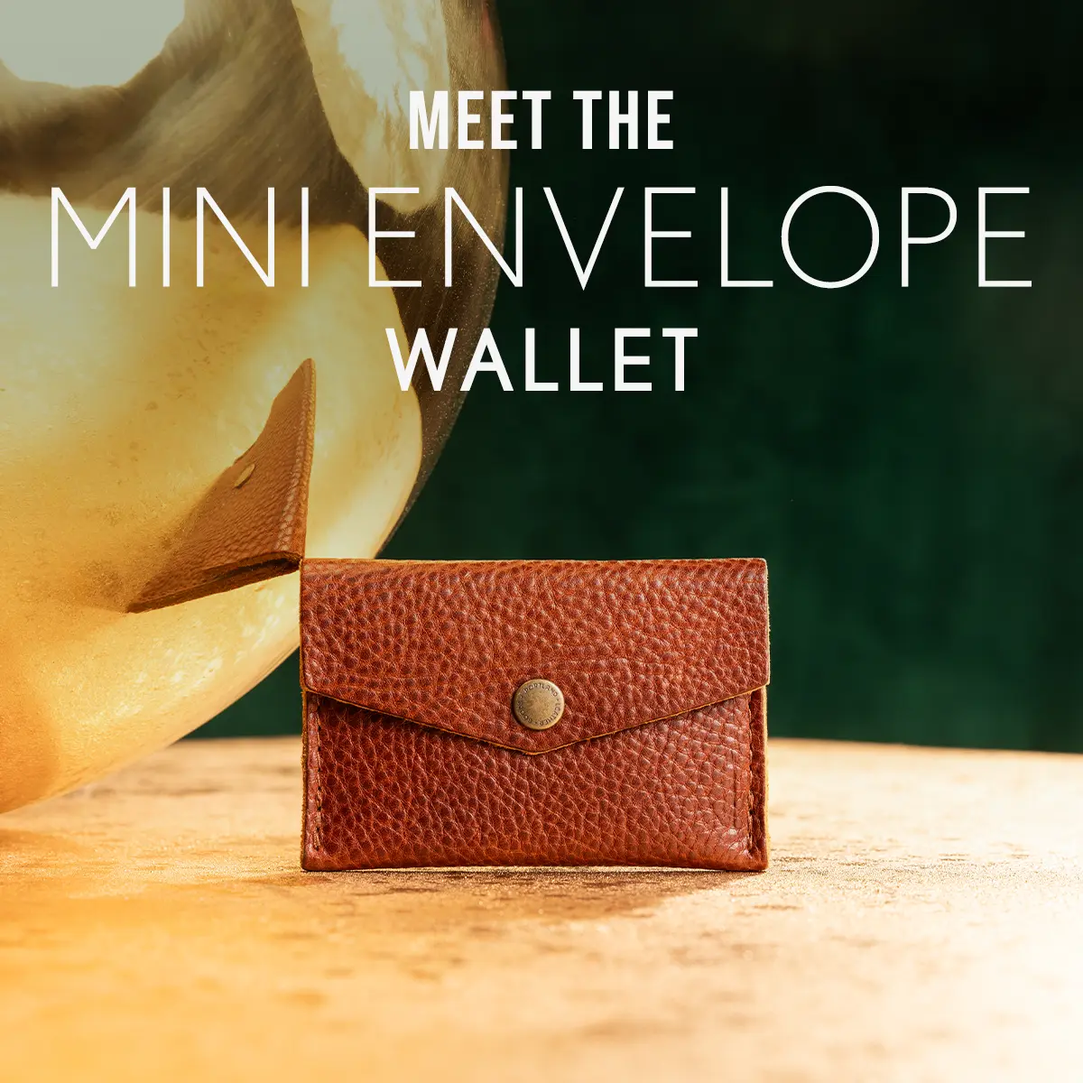 Portland Leather Mini Envelope Wallet - Real Leather Envelope Card Case & Pocket Pouch