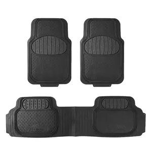 Heavy Duty ClimaProof Trim-to-Fit Non-Slip Rubber Floor Mats - Rubber Construction, Fluid Leakage Prevention, Floor Mats for Car, Automotive Interior Accessory