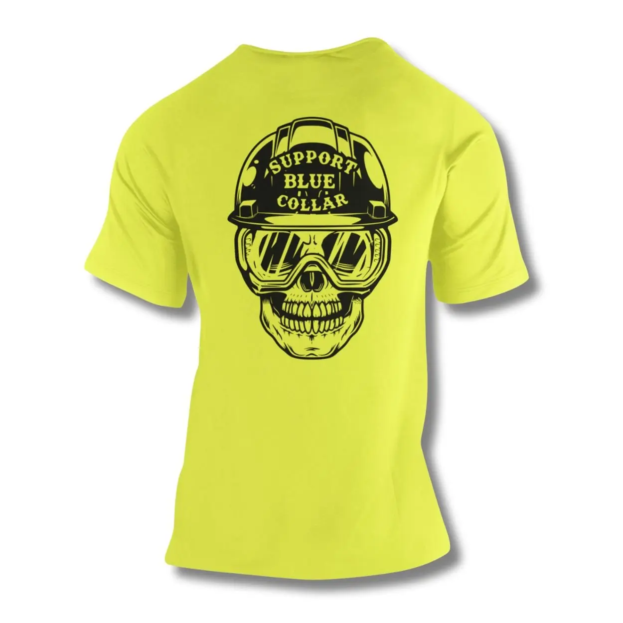 Support Blue Collar Hardhat Skull T-Shirt Support Blue Collar Hardhat Skull T-Shirt
